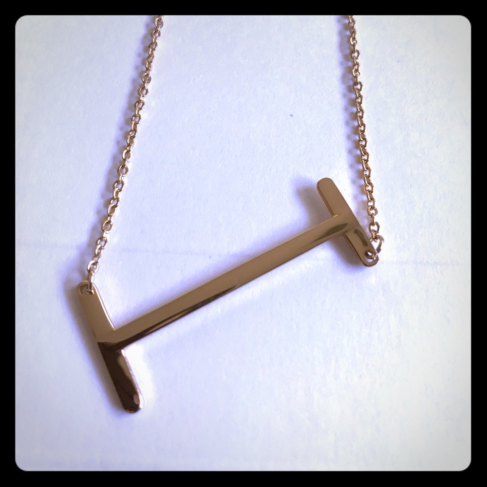 Monogram pendant necklace initial I Anthropologie